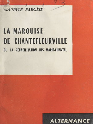 cover image of La marquise de Chantefleurville
